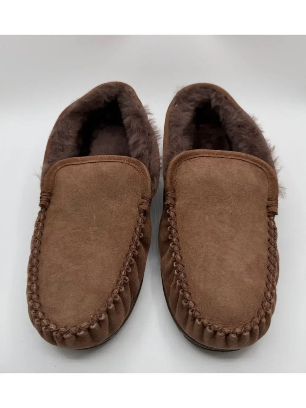 L.L.Bean Men's Wicked Good Slippers Venetian Size 12W Comfort Fur lined Shoe